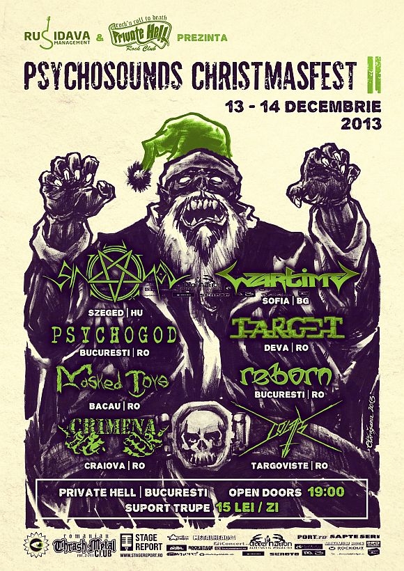 Psychosounds Christmas Fest in Private Hell Rock Club din Bucuresti