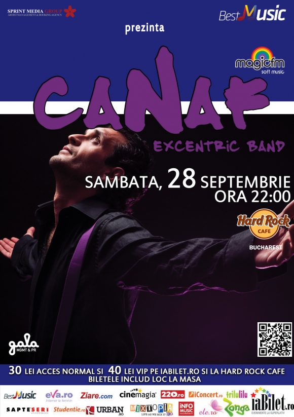 Canaf & Excentric Band concerteaza in Bucuresti