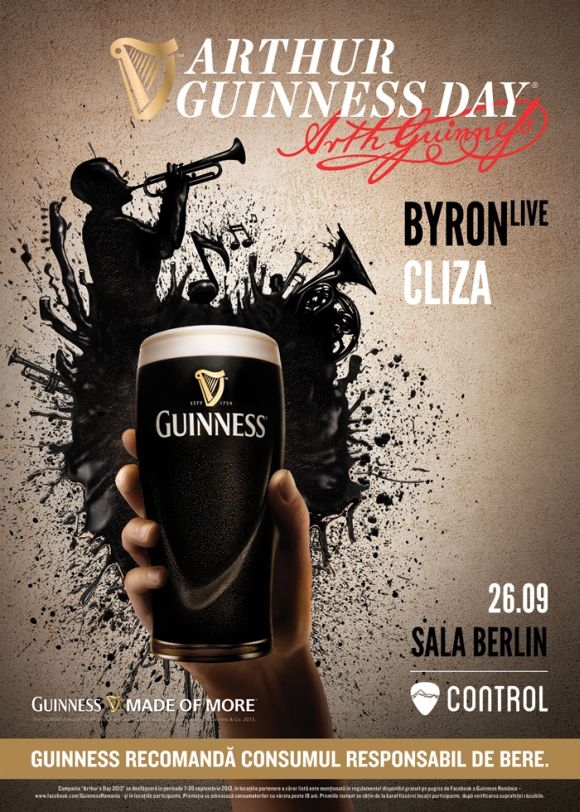 Concert BYRON la Arthur Guinness Day in Club Control