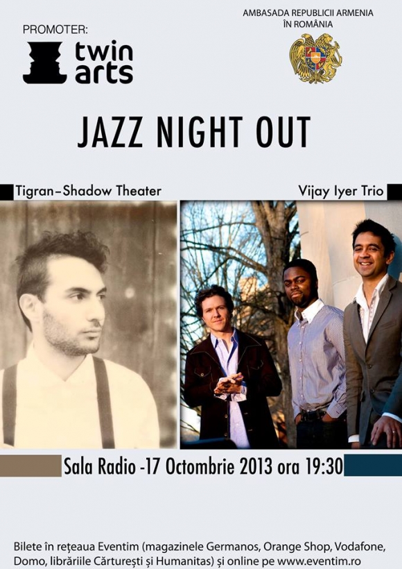 Tigran–Shadow Theater si Vijay Iyer Trio in concert la Sala Radio