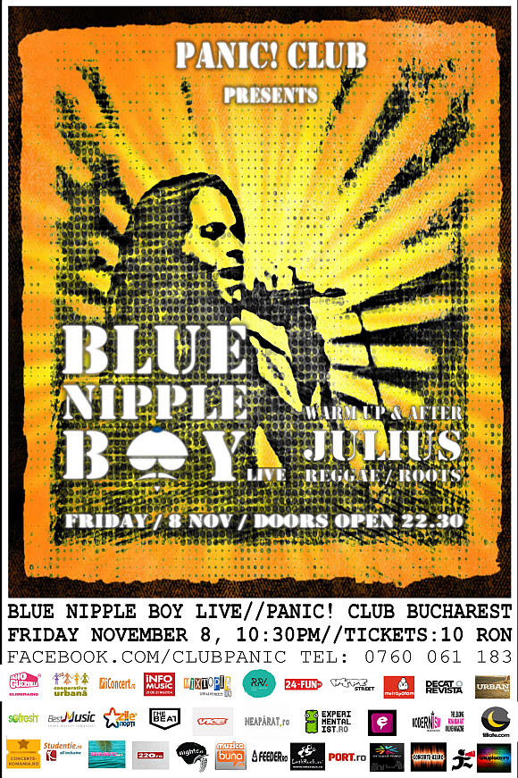 Concert Blue Nipple Boy si Julius DJ Set in Panic! Club din Bucuresti