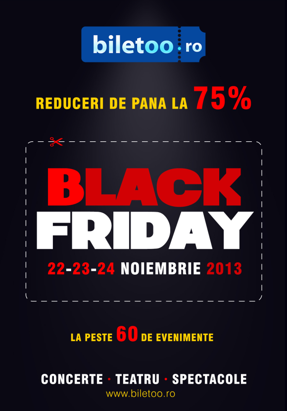 Black Friday se transforma in Black Weekend la Biletoo.ro