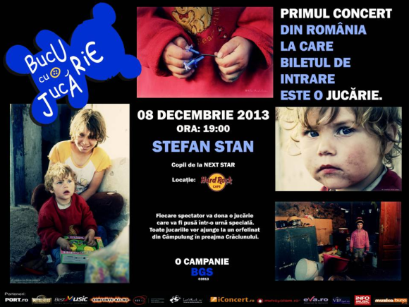 Bucurie cu o jucarie - concert caritabil cu STEFAN STAN la Hard Rock Cafe