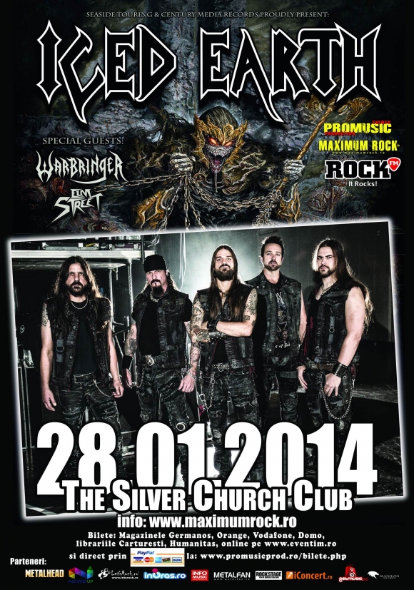 Biletele suplimentate si programul concertului Iced Earth