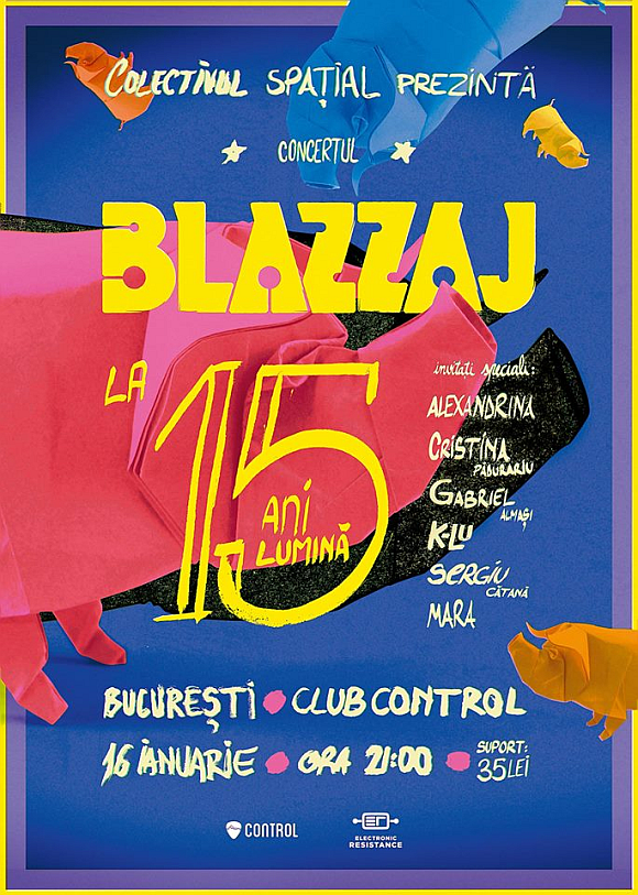 Blazzaj la 15 ani lumina - concert aniversar in Club Control