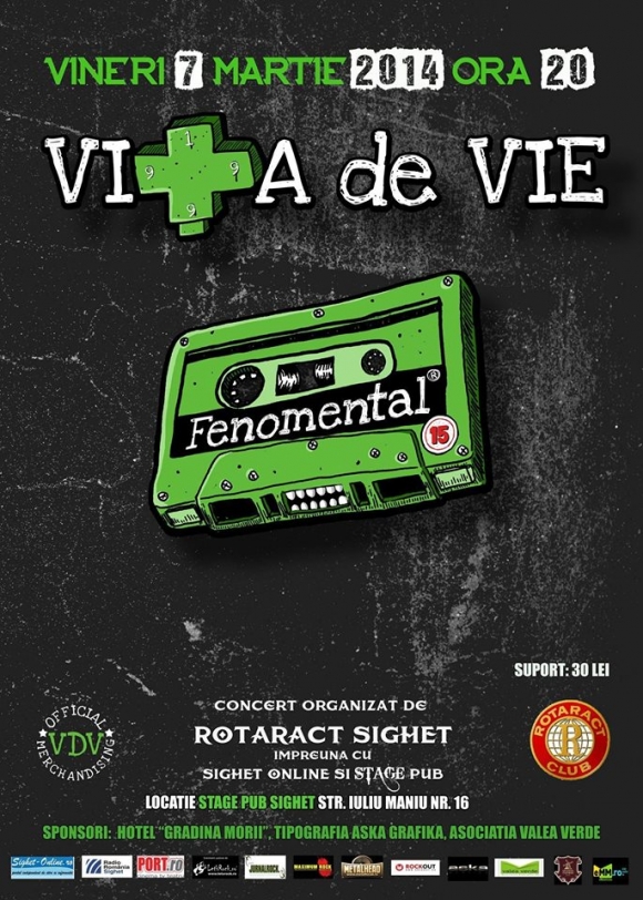 Concert Vita de Vie - Fenomental 15 Tour in Stage Pub Sighet