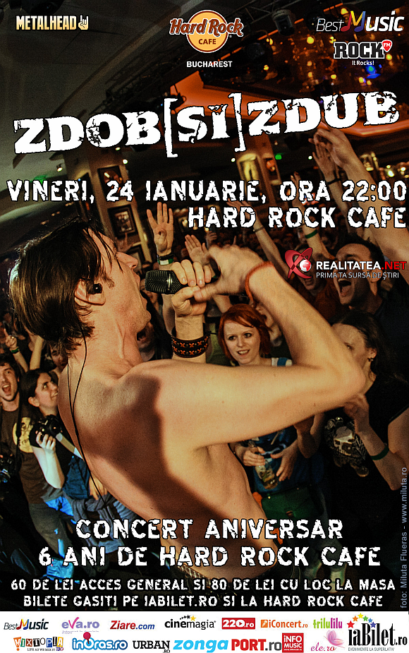 Concert Zdob Si Zdub la Hard Rock Cafe din Bucuresti