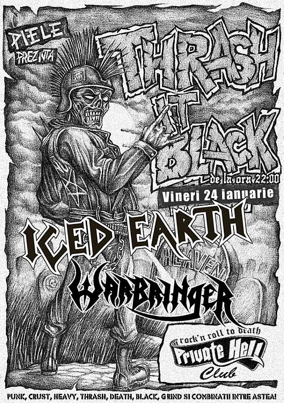 Warm-up party Iced Earth / Warbinger in Private Hell