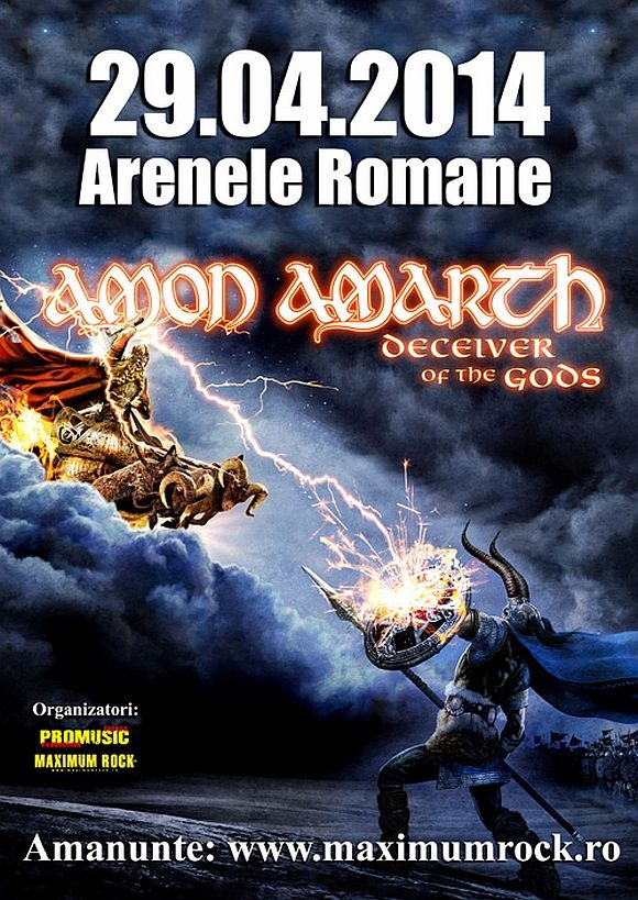 Biletele la concertul Amon Amarth se pot procura din reteaua Eventim