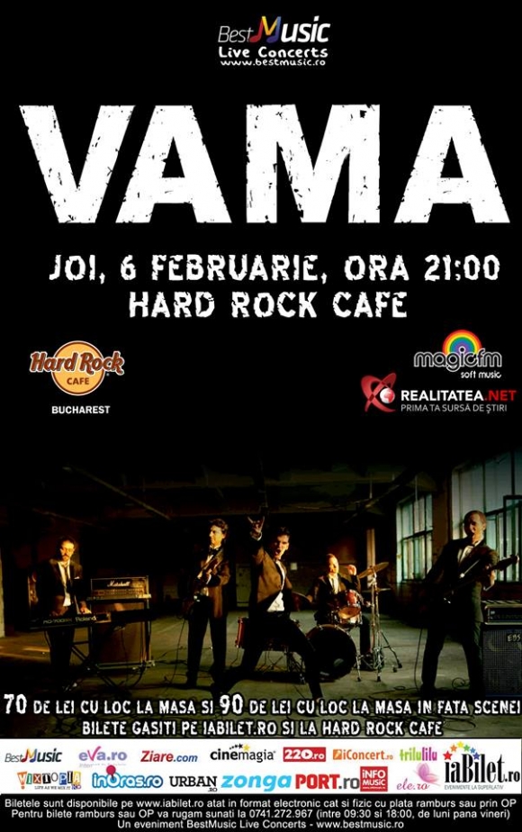 Concert Vama la Hard Rock Cafe