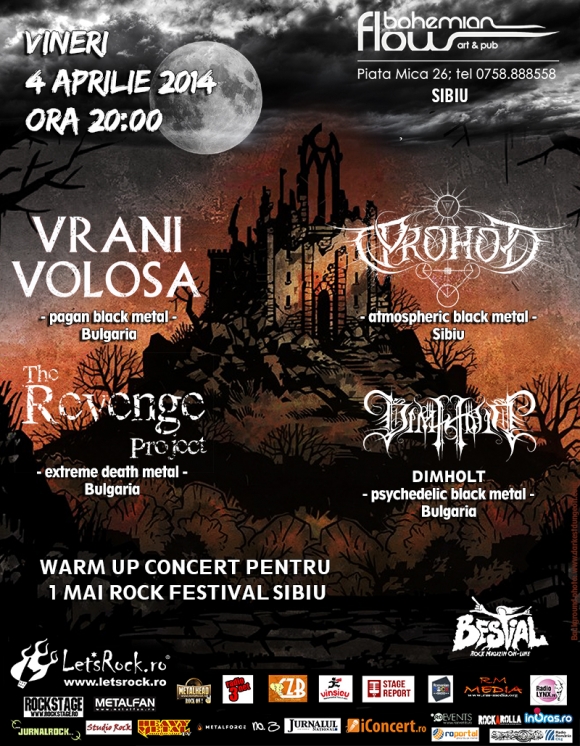 Vrani Volosa, Prohod, The Revenge Project, Dimholt - warm-up concert pentru 1 Mai Rock Festival Sibiu 2014