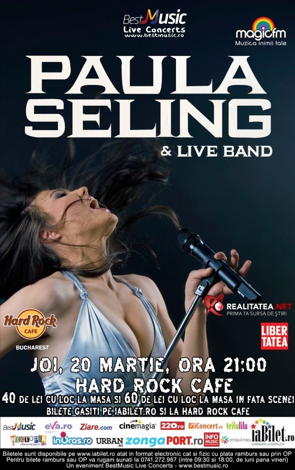 Concert Paula Seling & Live Band la Hard Rock Cafe