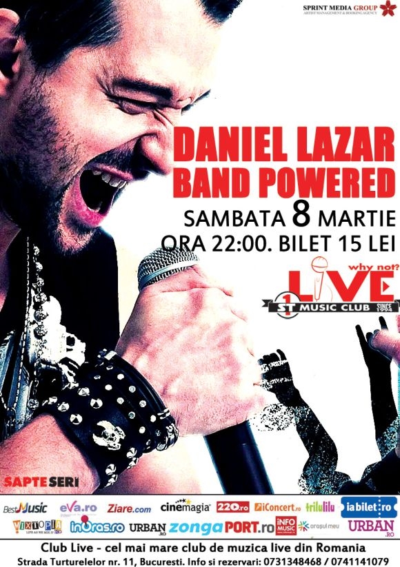 Concert special Daniel Lazar Band Powered in Club Live din Bucuresti