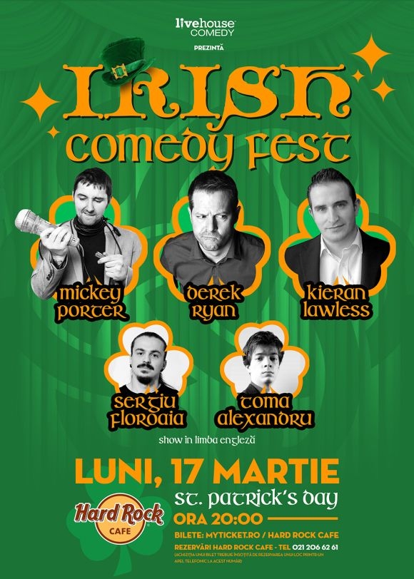 Irish Comedy Festival la Hard Rock Cafe