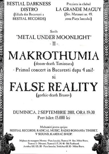 MAKROTHUMIA, False Reality (Metal Under Moonlight VI, 02.09.2001)