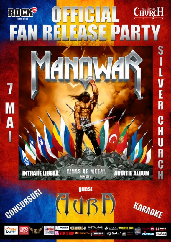 AURA canta la MANOWAR Release Party - pe 7 mai la Silver Church