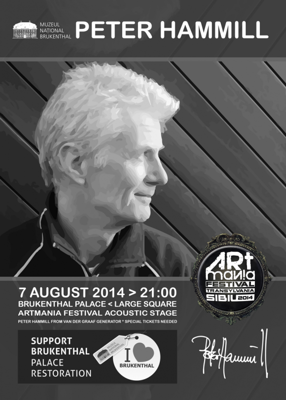 Concert Peter Hammill la Palatul Brukenthal din Piata Mare, Sibiu