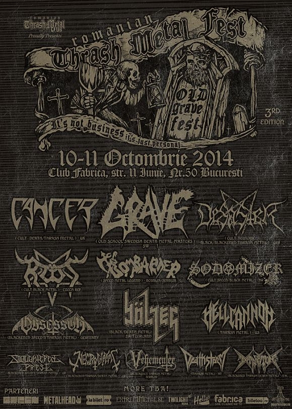 Trupele Cancer si Deathstorm confirmate la Romanian Thrash Metal Fest 3rd Edition - Old Grave Fest