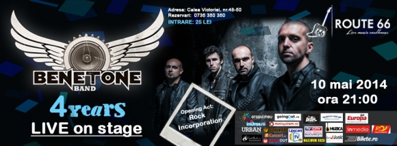 Benetone Band aniverseaza 4 ani de concerte Live