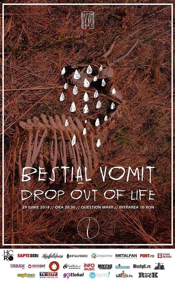 Concert Bestial Vomit si Drop Out of Life in Question Mark din Bucuresti