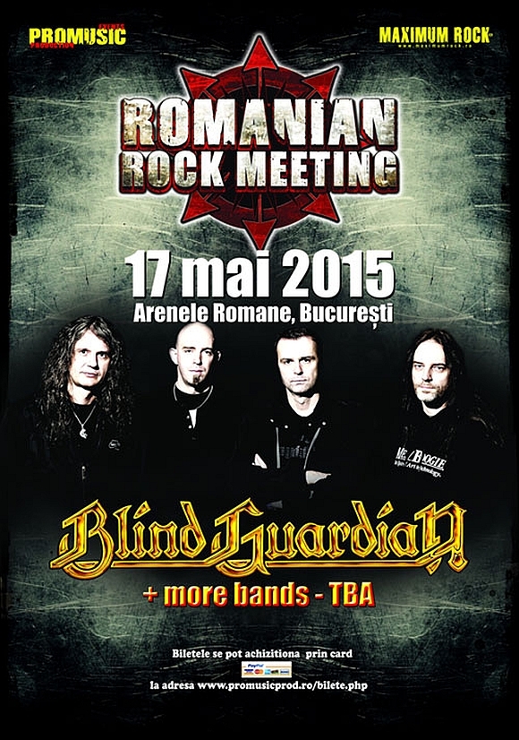 Trupa Blind Guardian confirmata la Romanian Rock Meeting 2015