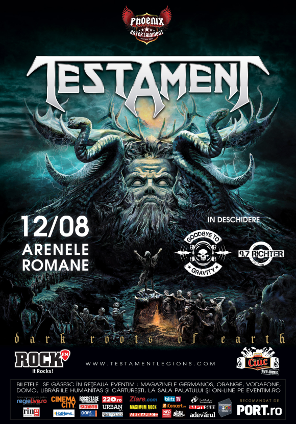 Trupele Goodbye To Gravity si 9,7 Richter deschid concertul Testament la Arenele Romane