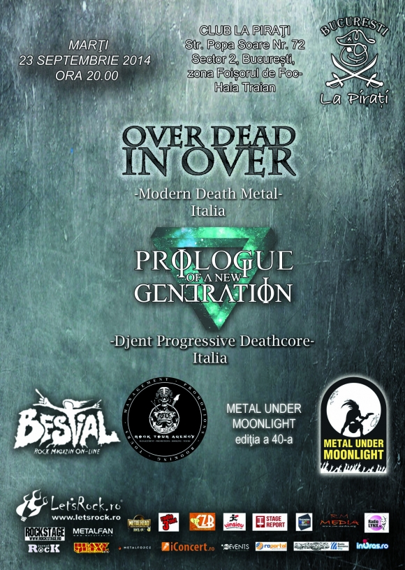 Concert Over Dead In Over si Prologue Of A New Generation in premiera la Bucuresti!