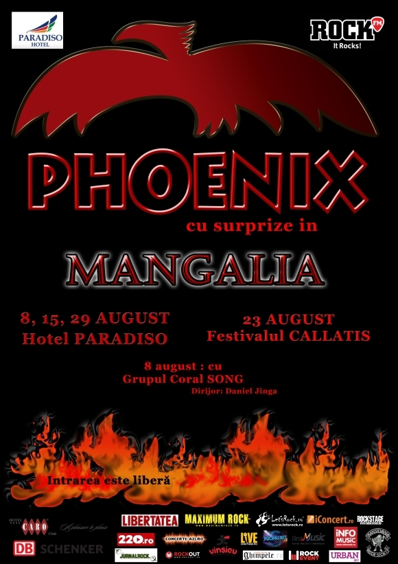 Concerte Phoenix in luna august