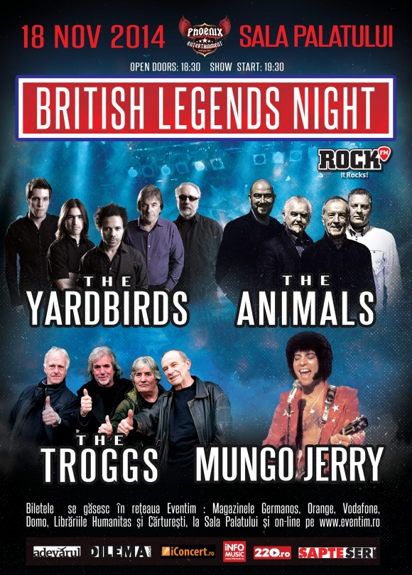 British Legends Night la Sala Palatului