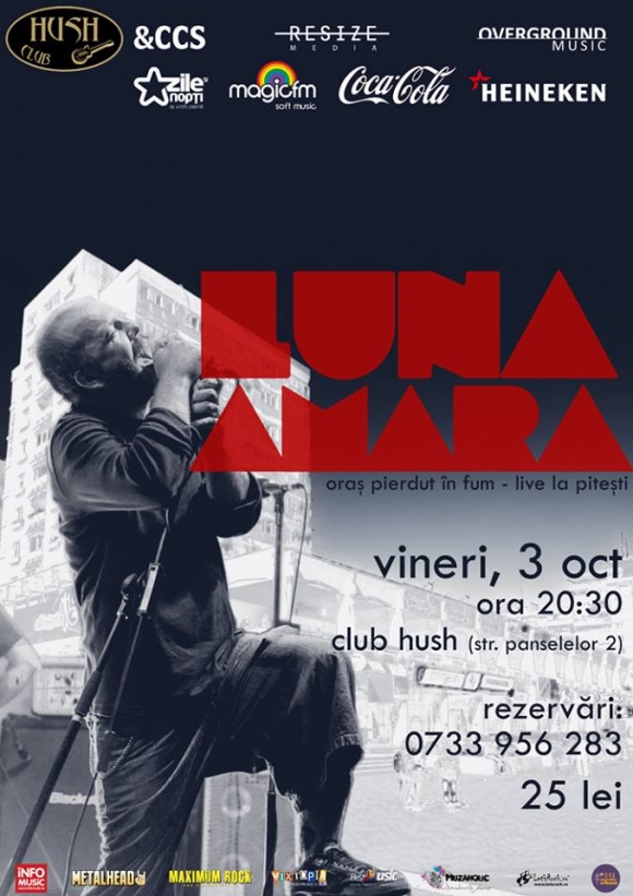 Concert Luna Amara in Club Hush din Pitesti