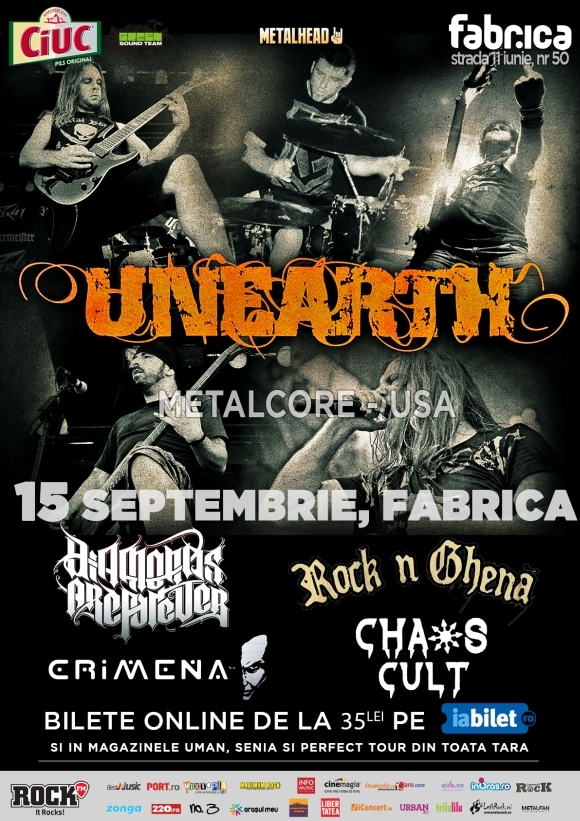 Ultimele zile de presale pentru showul Unearth in Fabrica