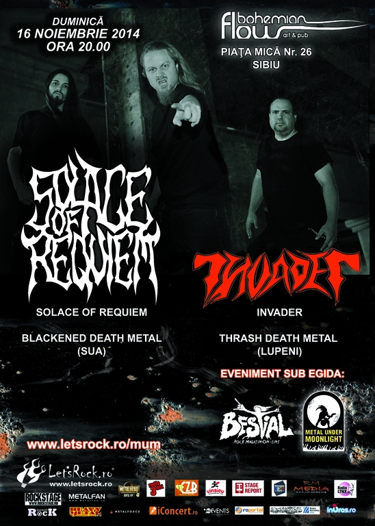 Solace Of Requiem (death metal/SUA) in premiera live la Sibiu