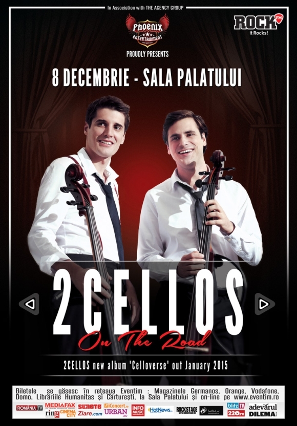 Program si reguli de acces la concertul 2Cellos de la Sala Palatului