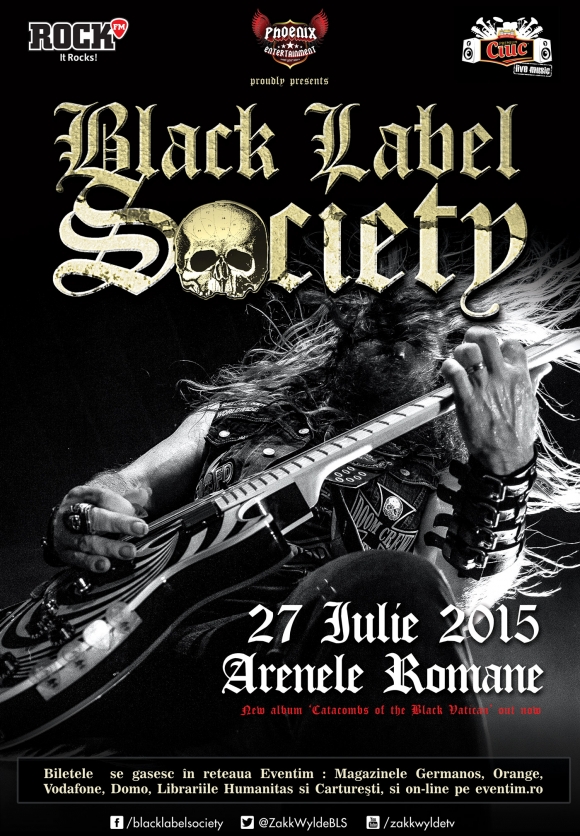 Black Label Society concerteaza in Romania in 2015