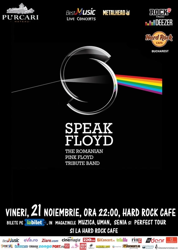 Concert tribut Pink Floyd cu Speak Floyd la Hard Rock Cafe