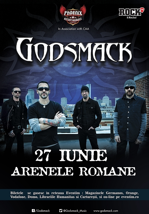 Program si reguli de acces la concertul GODSMACK de la Arenele Romane