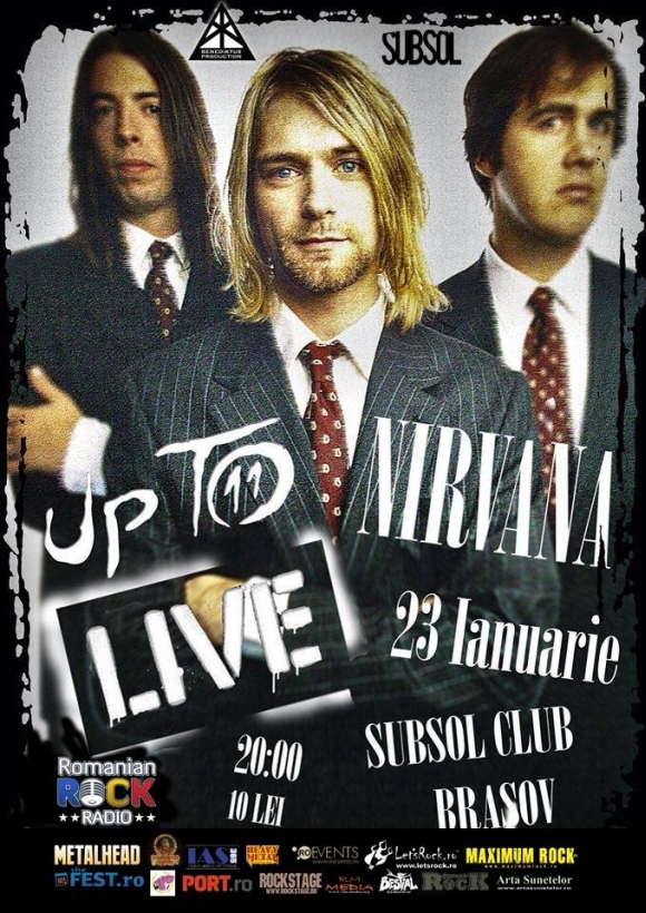 Concert Up To Nirvana live in Subsol Club din Brasov