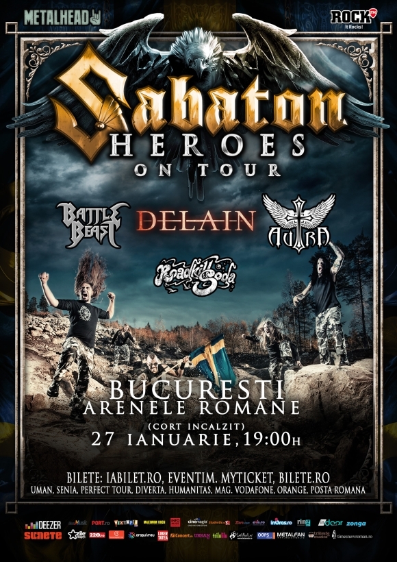 Program si detalii de acces la concertul Sabaton de la Arenele Romane