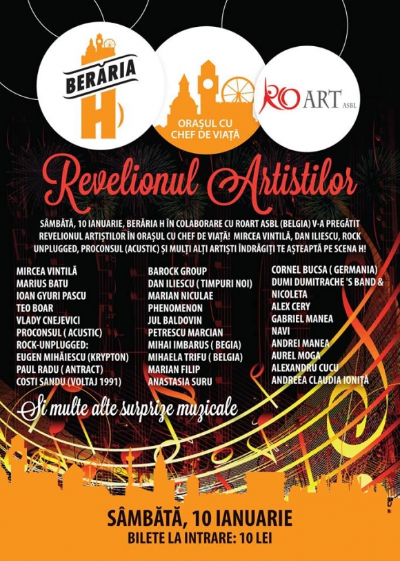 Revelionul Artistilor 2015 in Orasul cu Chef de Viata!