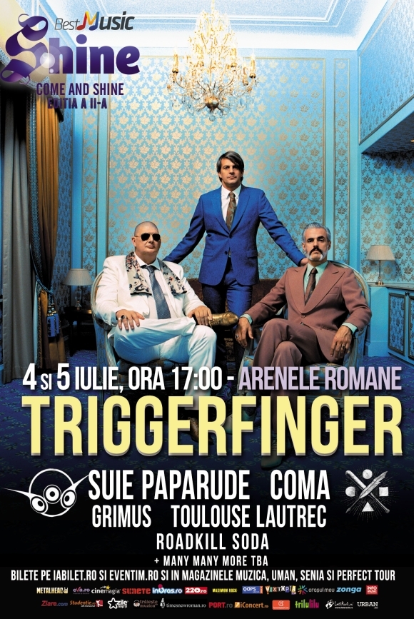 Trupa Roadkill Soda alaturi de Triggerfinger la festivalul Shine 2015