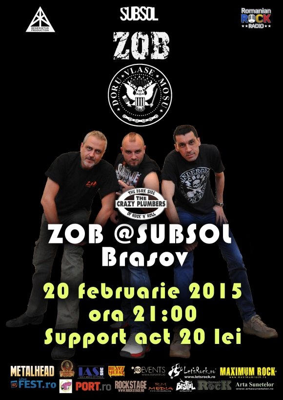 The Crazy Plumbers se alatura celor de la Zob pentru concertul din Brasov