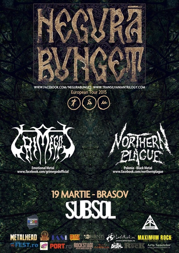 Concert Negura Bunget, Grimegod si Northern Plague in Subsol Club