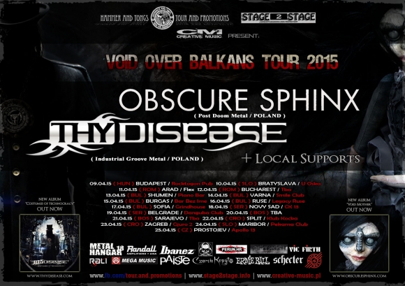 Obscure Sphinx si Thy Disease: duminica, pentru prima data live in Bucuresti