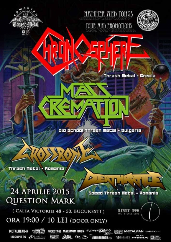 Program concerte Chronoshpere, Deathrattle, Crossbone & Mass Cremation in Question Mark