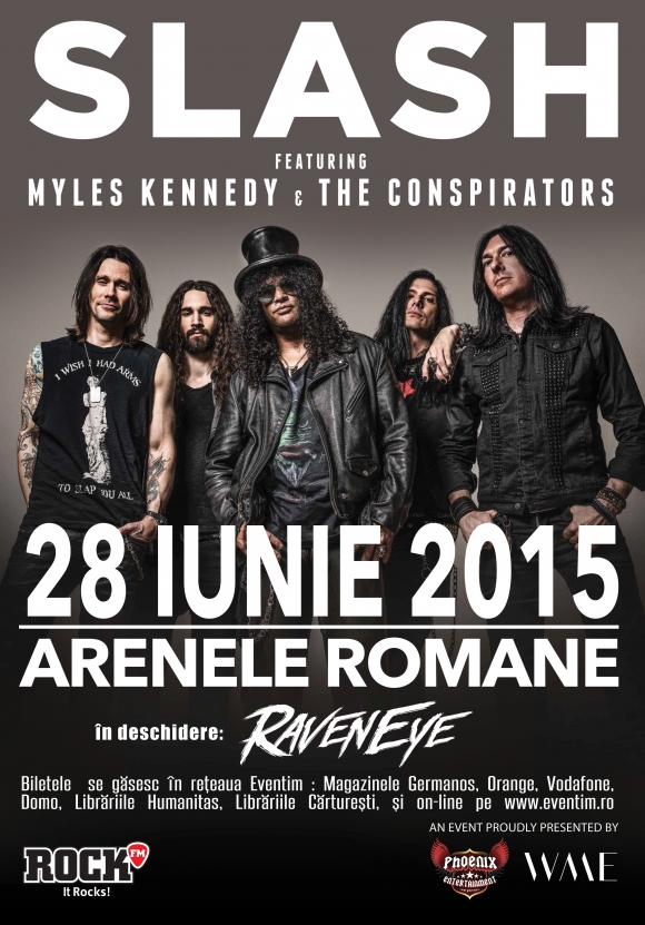 Trupa Raven Eye canta in deschidere la Slash ft. Myles Kennedy & The Conspirators