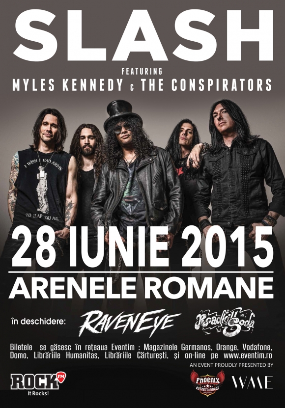 Program si reguli de acces la concertul SLASH ft. Myles Kennedy And The Conspirators