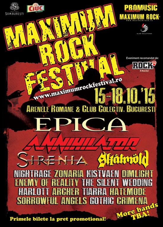 Inca 4 confirmari la Maximum Rock Festival 2015