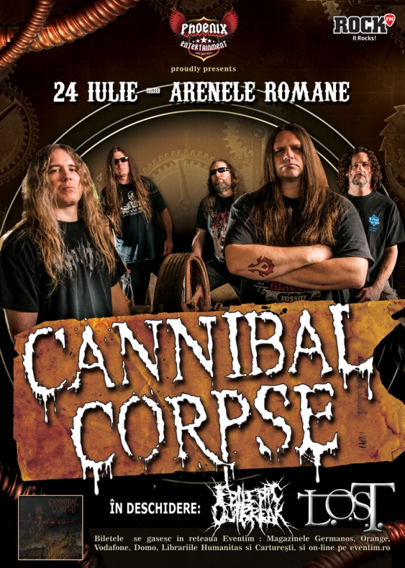 Trupele Epileptic Outbreak si L.O.S.T. canta in deschidere la Cannibal Corpse