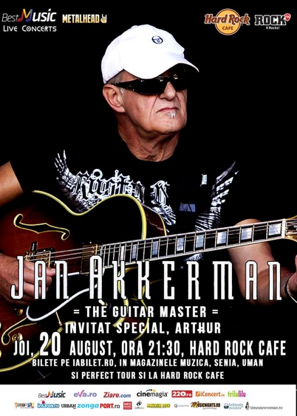 Jan Akkerman in concert la Bucuresti la Hard Rock Cafe