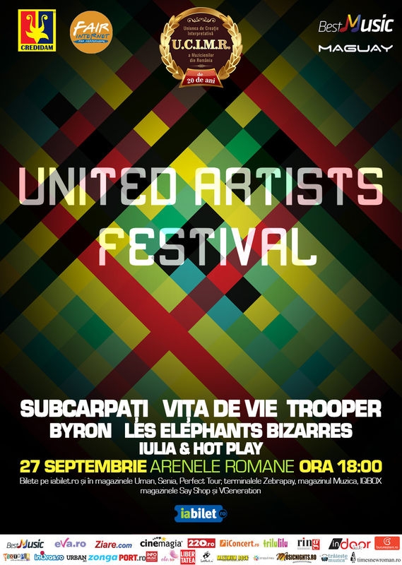 Programul United Artist Festival la Arenele Romane